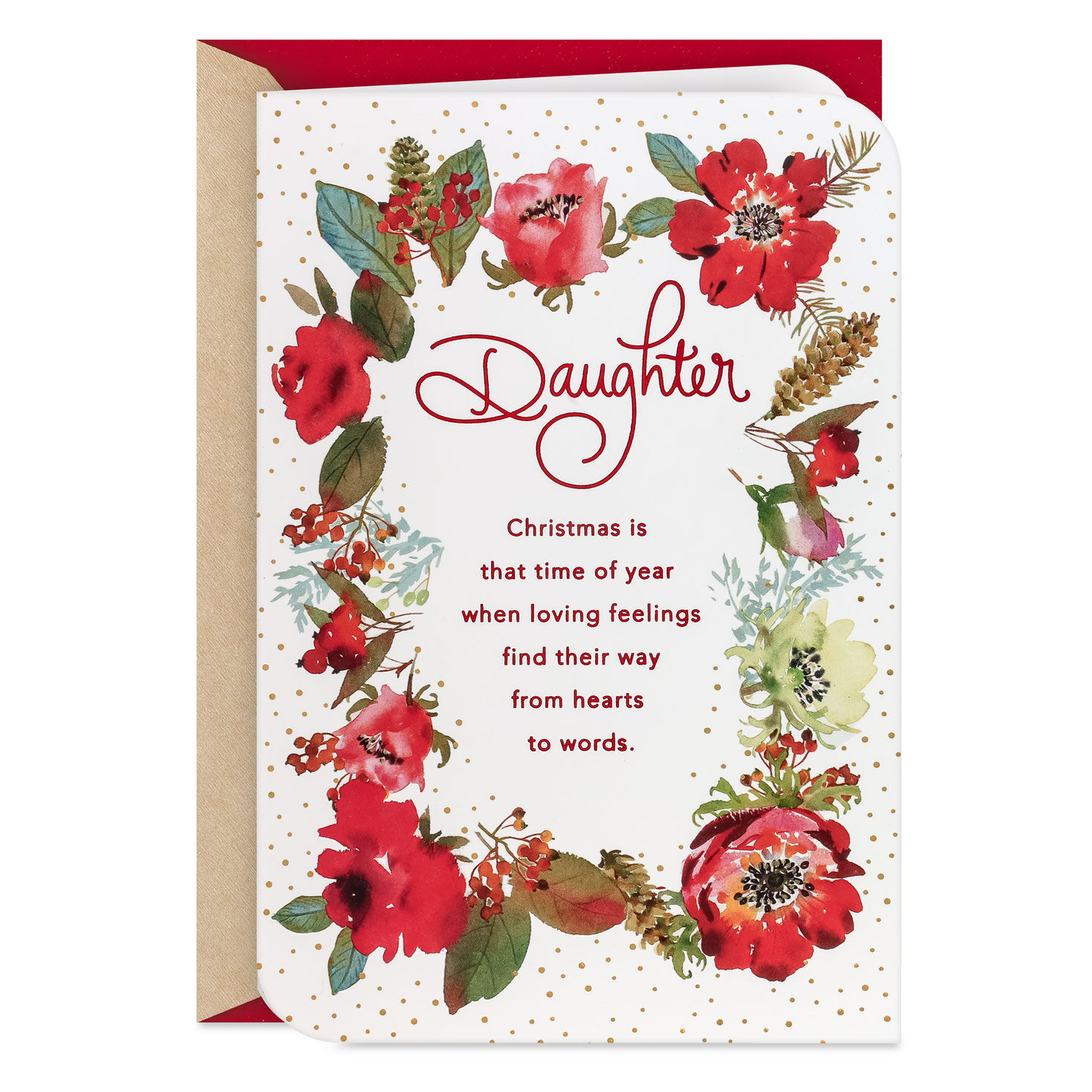 You Make Life Happier Christmas Card for Daughter