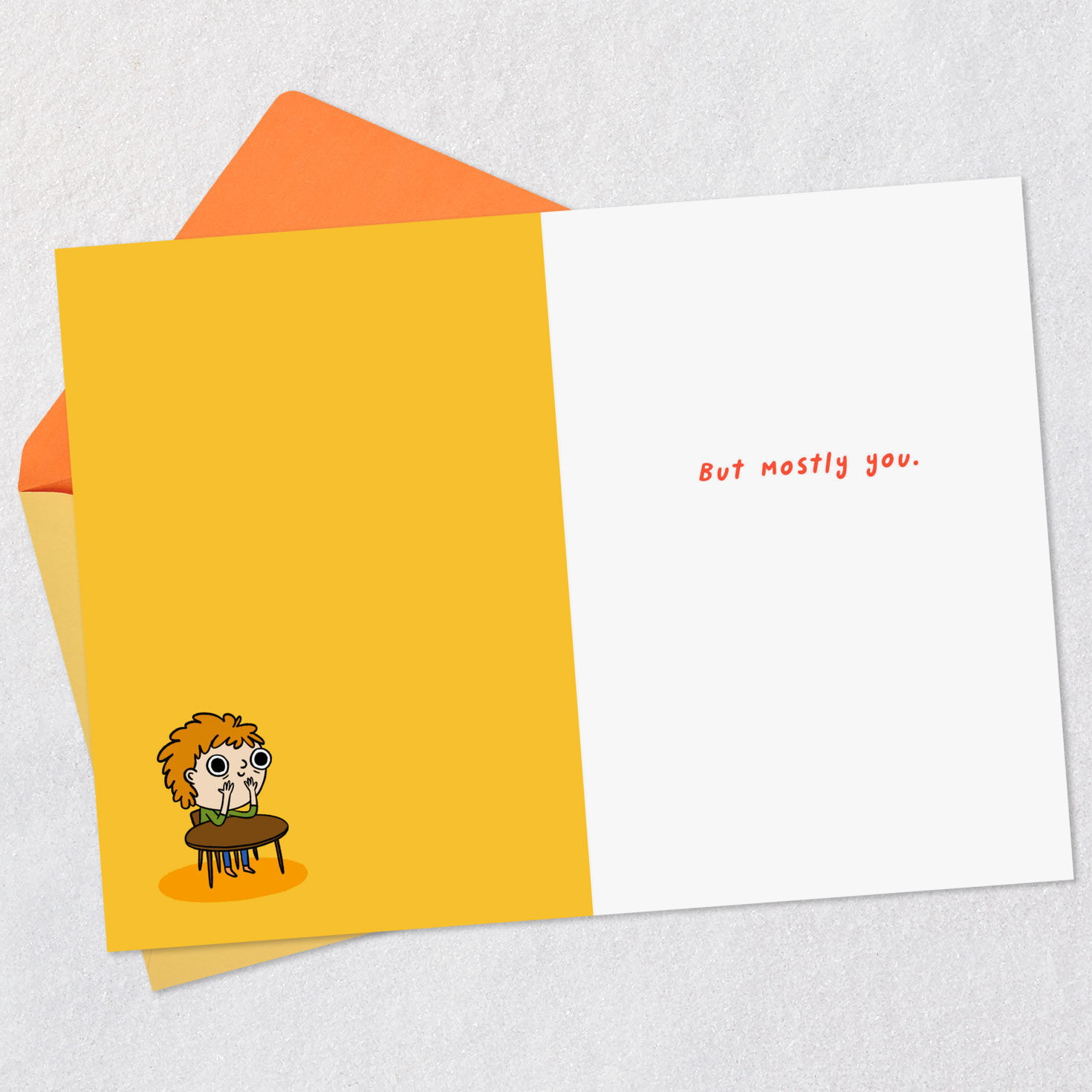 Nachos Funny Thinking of You Card Open card with envelope image number 3