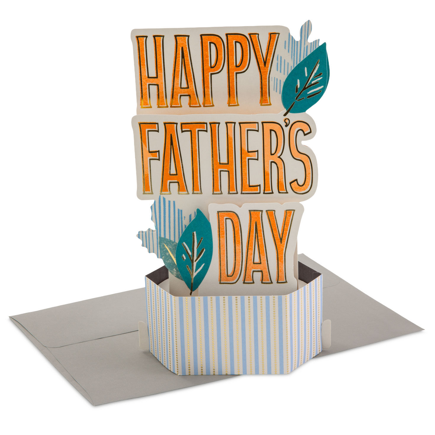 Leaves and Stripes 3D Pop-Up Father's Day Card