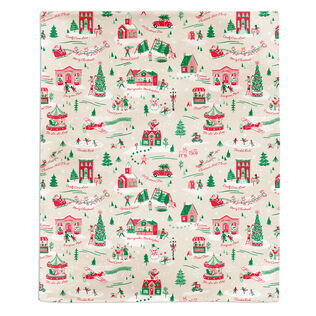 Holiday Toile Throw Blanket, 50x60
