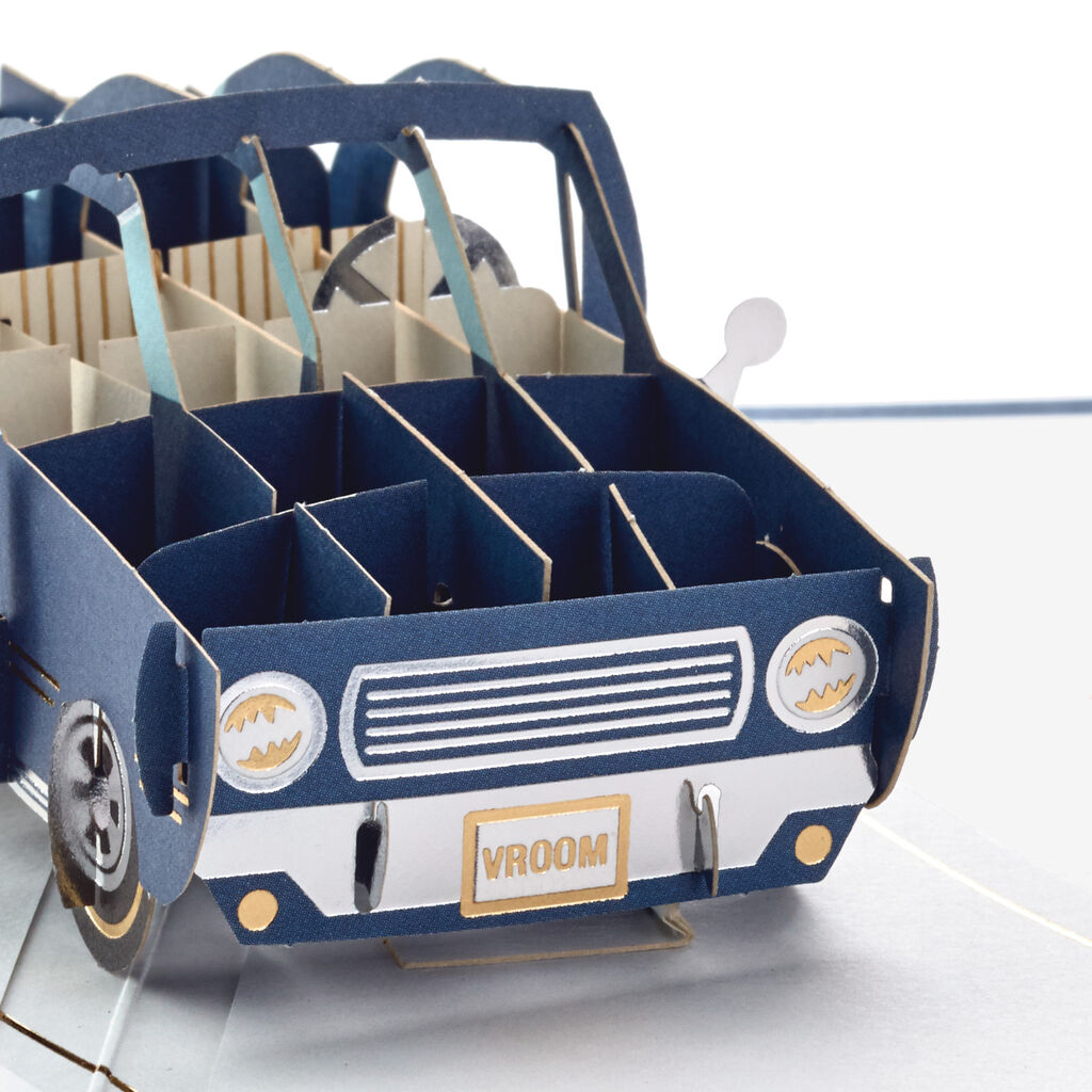 Amazing Ride Vintage Car 3d Pop Up Birthday Card