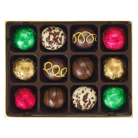 Godiva Chocolate Truffle Christmas Gift Box, 12 Pieces, , large image number 2