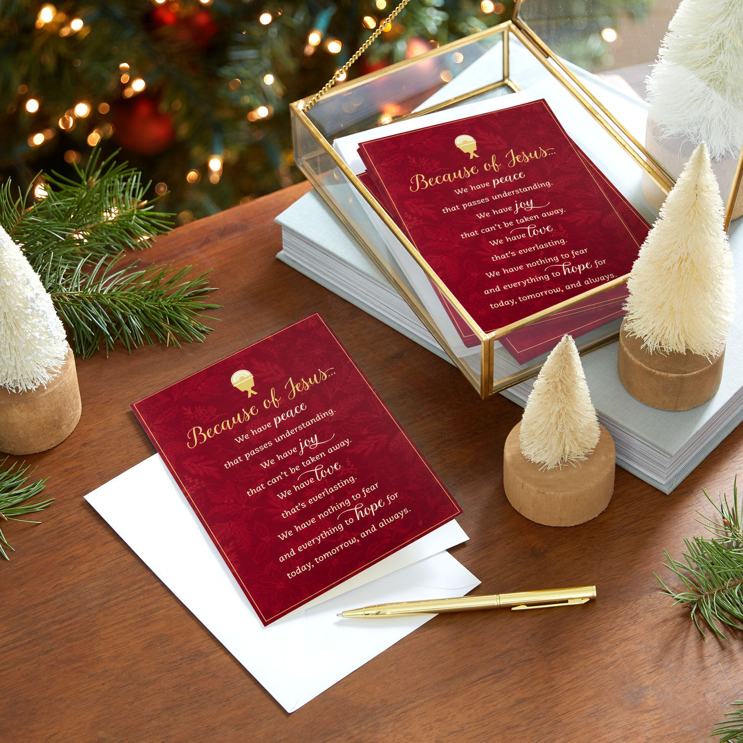 Manger DaySpring Religious Christmas Cards in use image number 8