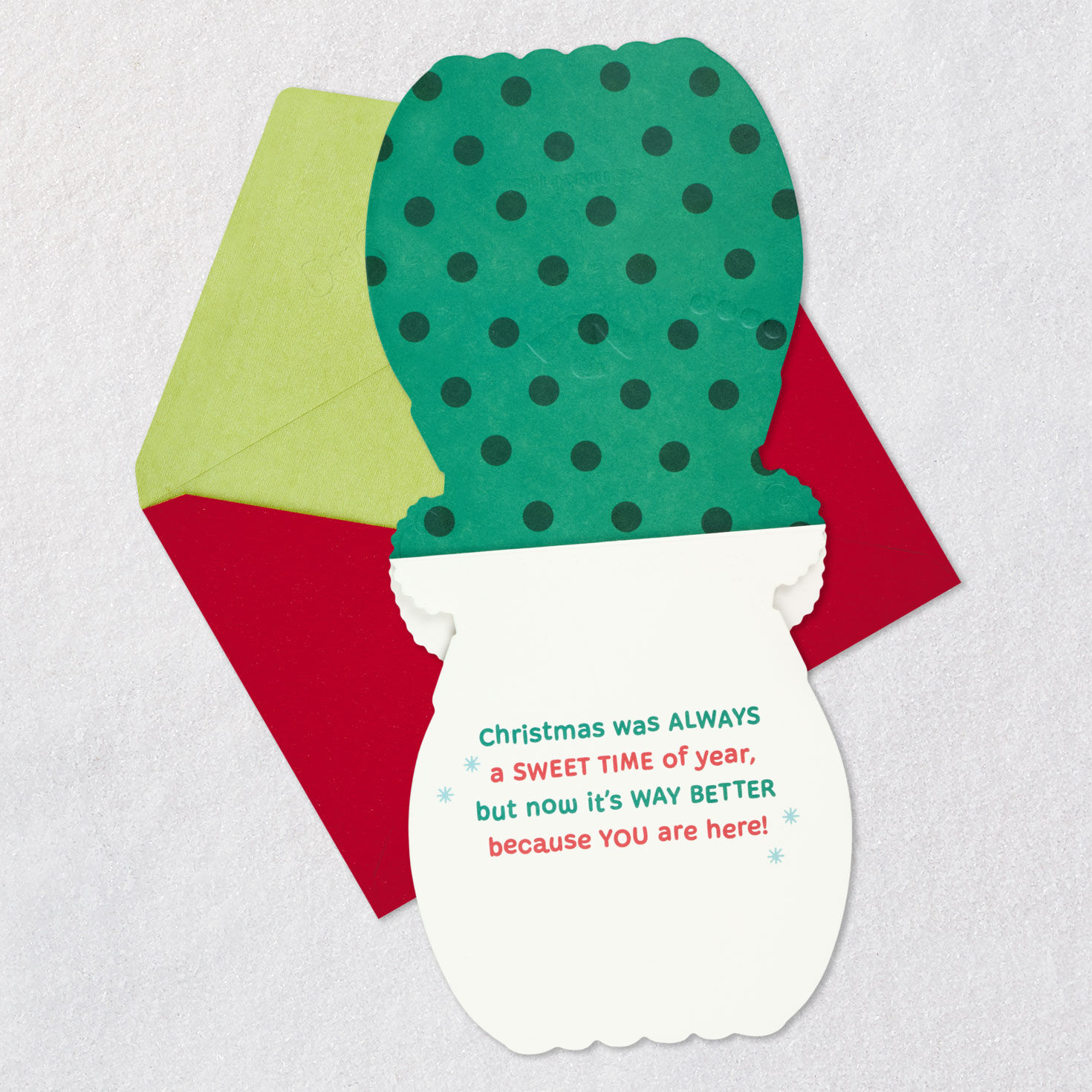 Baby's First Christmas Penguin Greeting Card Open card with envelope image number 3