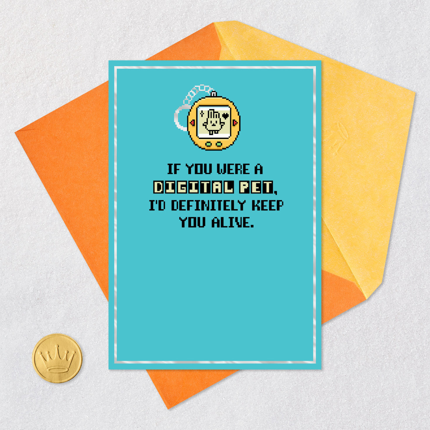 Low Maintenance Friend Funny Thank You Card Card Front with Envelope and Gold Seal image number 5