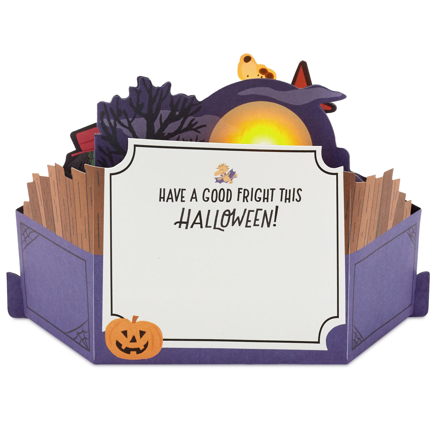 Peanuts Snoopy Trick or Treaters Pop-Up Halloween Card sentiment image number 2