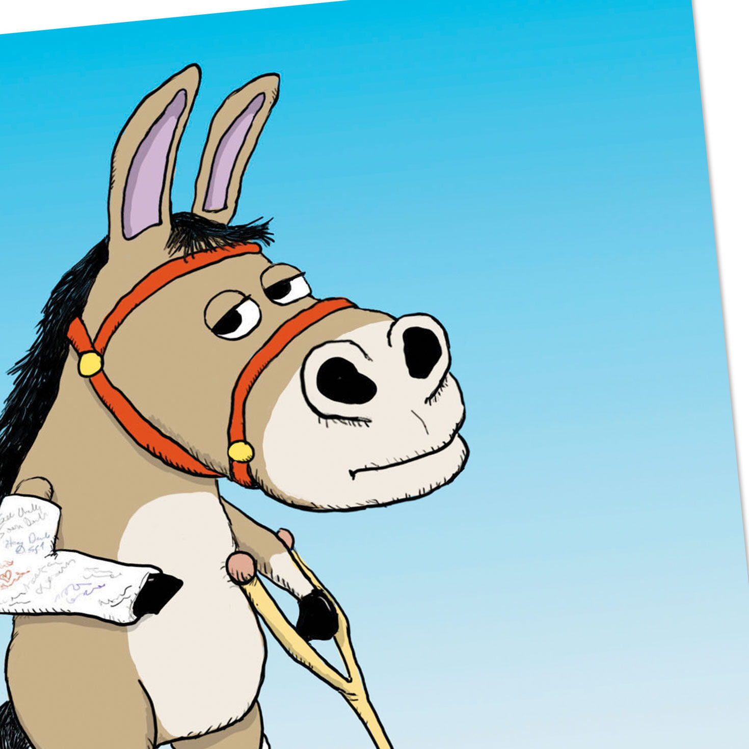 Donkey on Crutches Father's Day Card Card Cover Detail image number 4