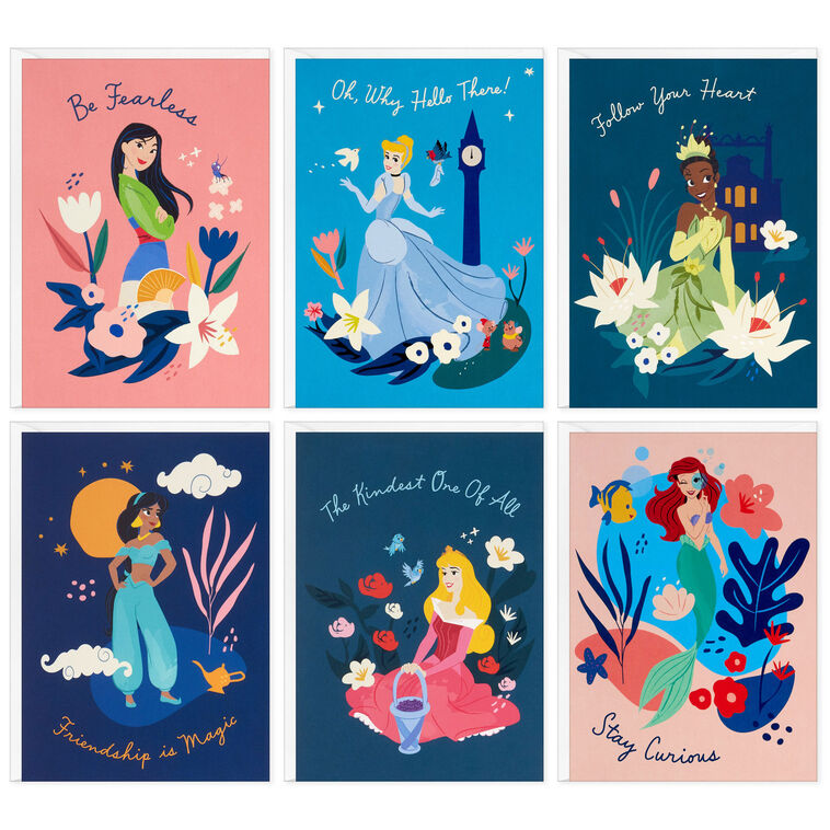 Disney Princess Hellos Assorted Blank Note Cards, Pack of 24