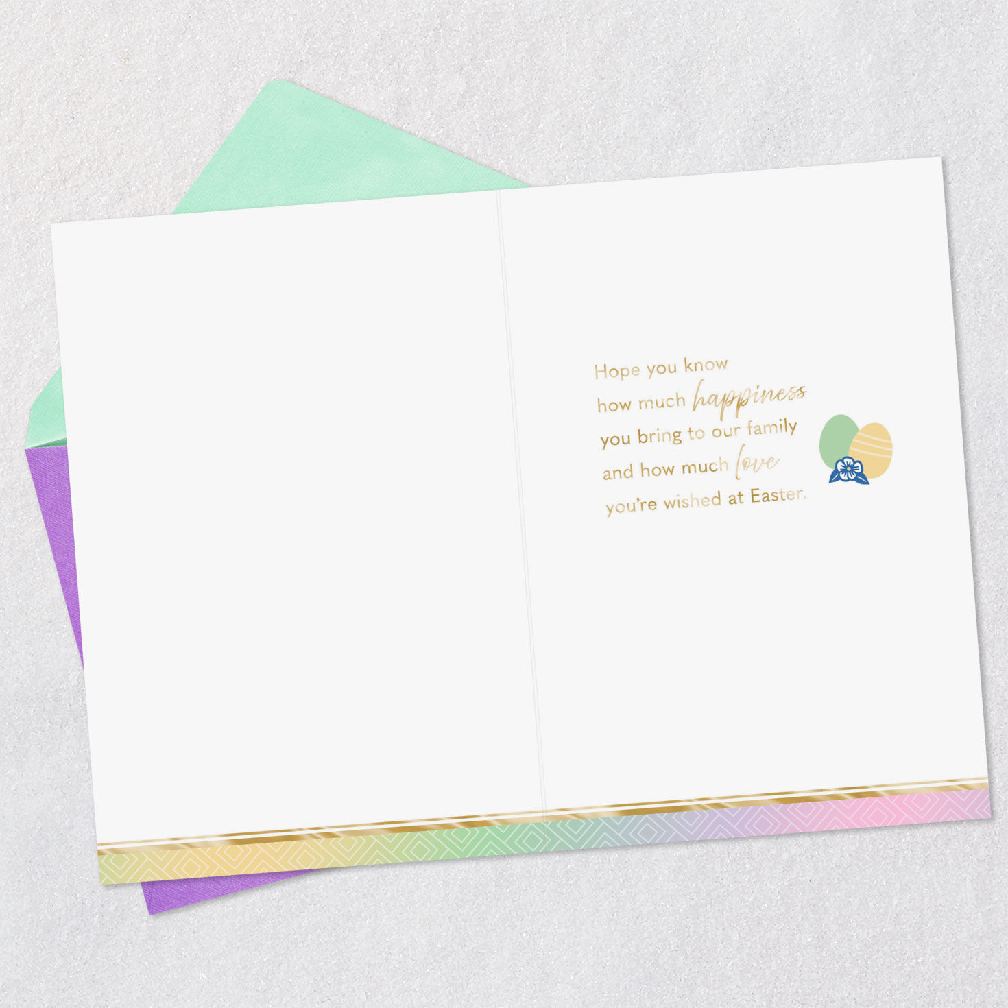 Floral Chinoiserie Eggs Easter Card for Granddaughter and Husband, , large image number 3