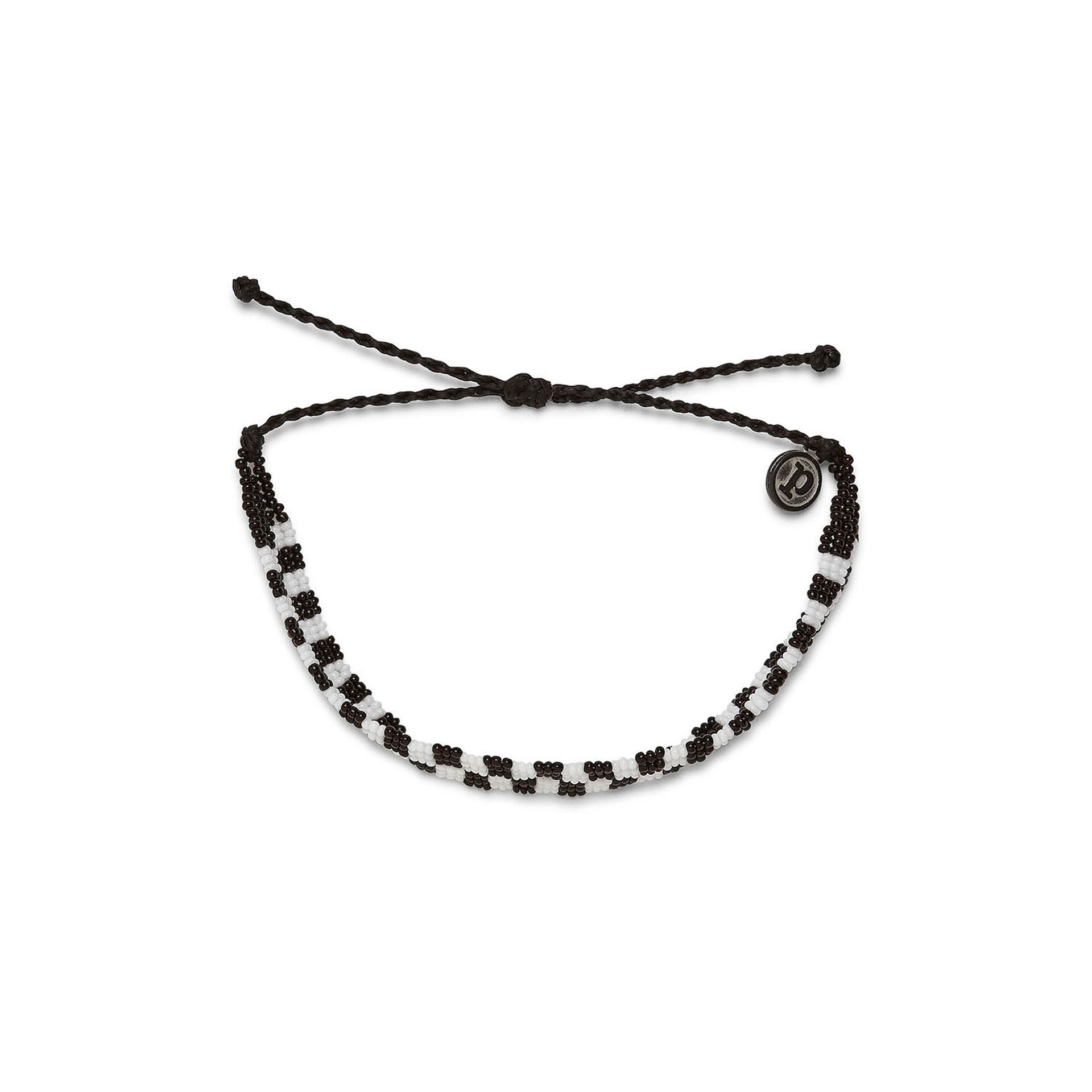 Pura Vida Black Woven Seed Bead Checkerboard Bracelet - Jewelry - Hallmark