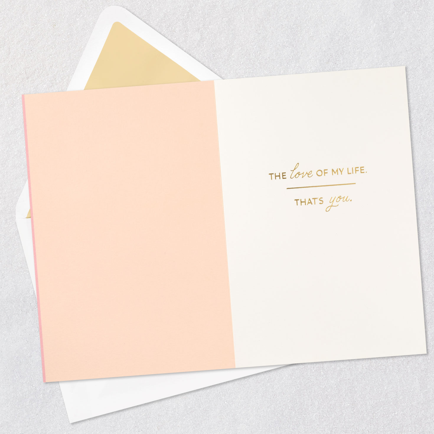 Flowers and Heart Wife Romantic Mother's Day Card Open card with envelope image number 3