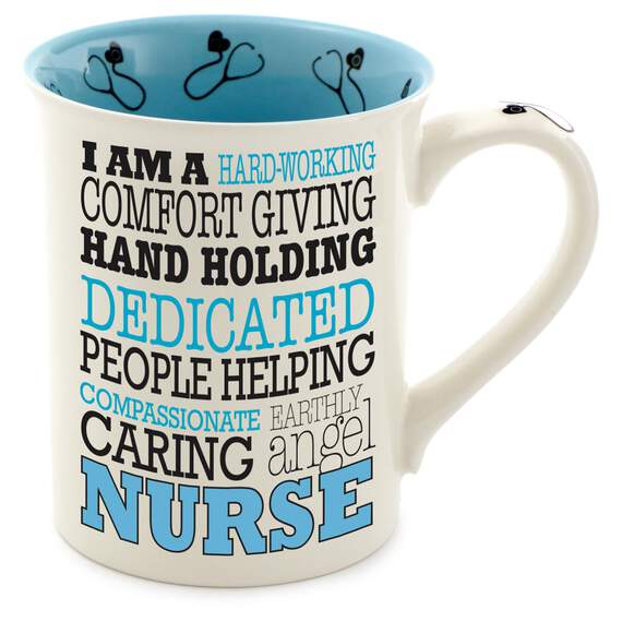 Our Name is Mud Nurse Typography Coffee Mug, , large image number 1
