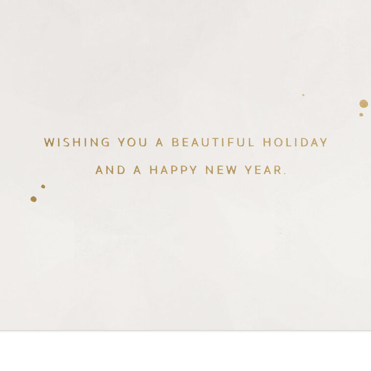 White and Gold Peace Holiday Card Sentiment image number 2