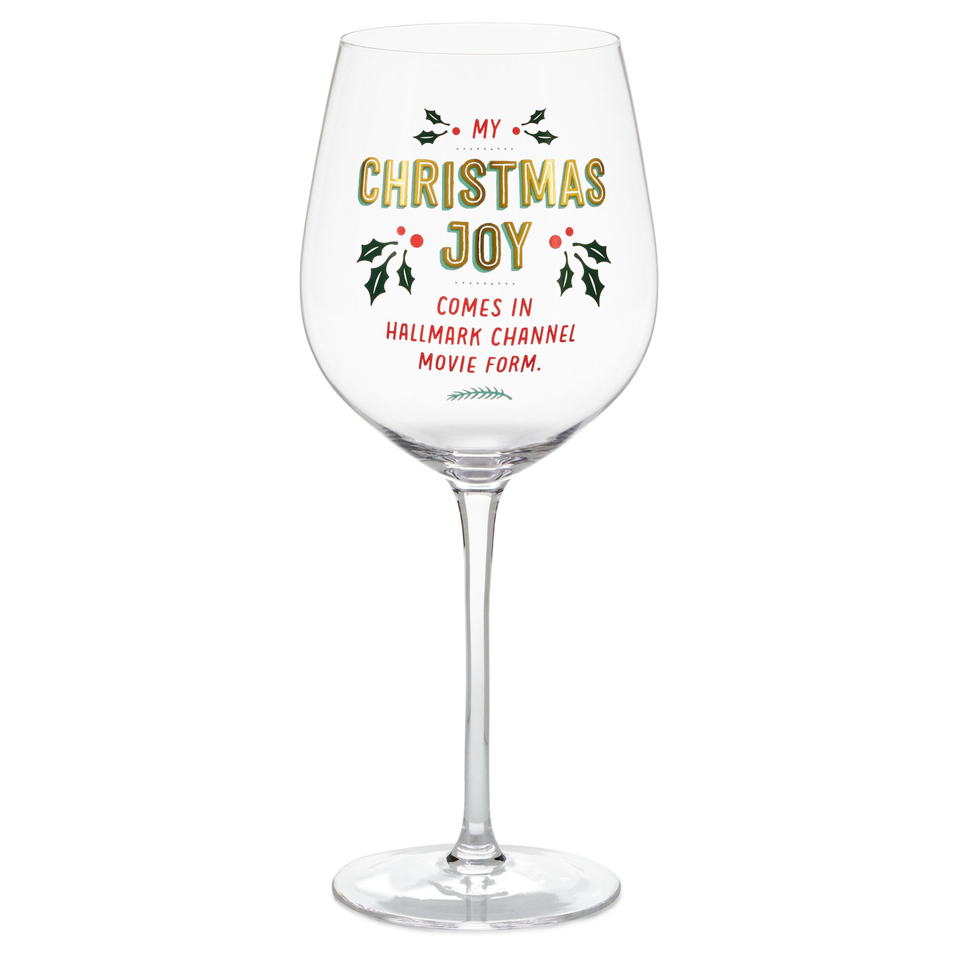 Hallmark Channel My Christmas Joy Wine Glass 20 5 Oz Wine Glasses Wine Tumblers Hallmark