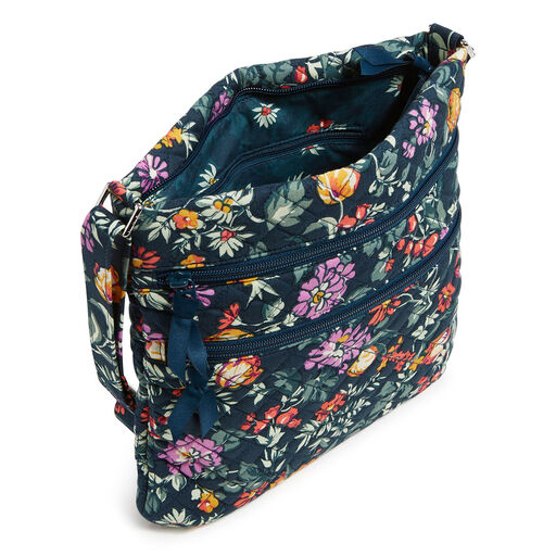 Vera Bradley Iconic Triple Zip Hipster in Fresh-Cut Floral Green, 