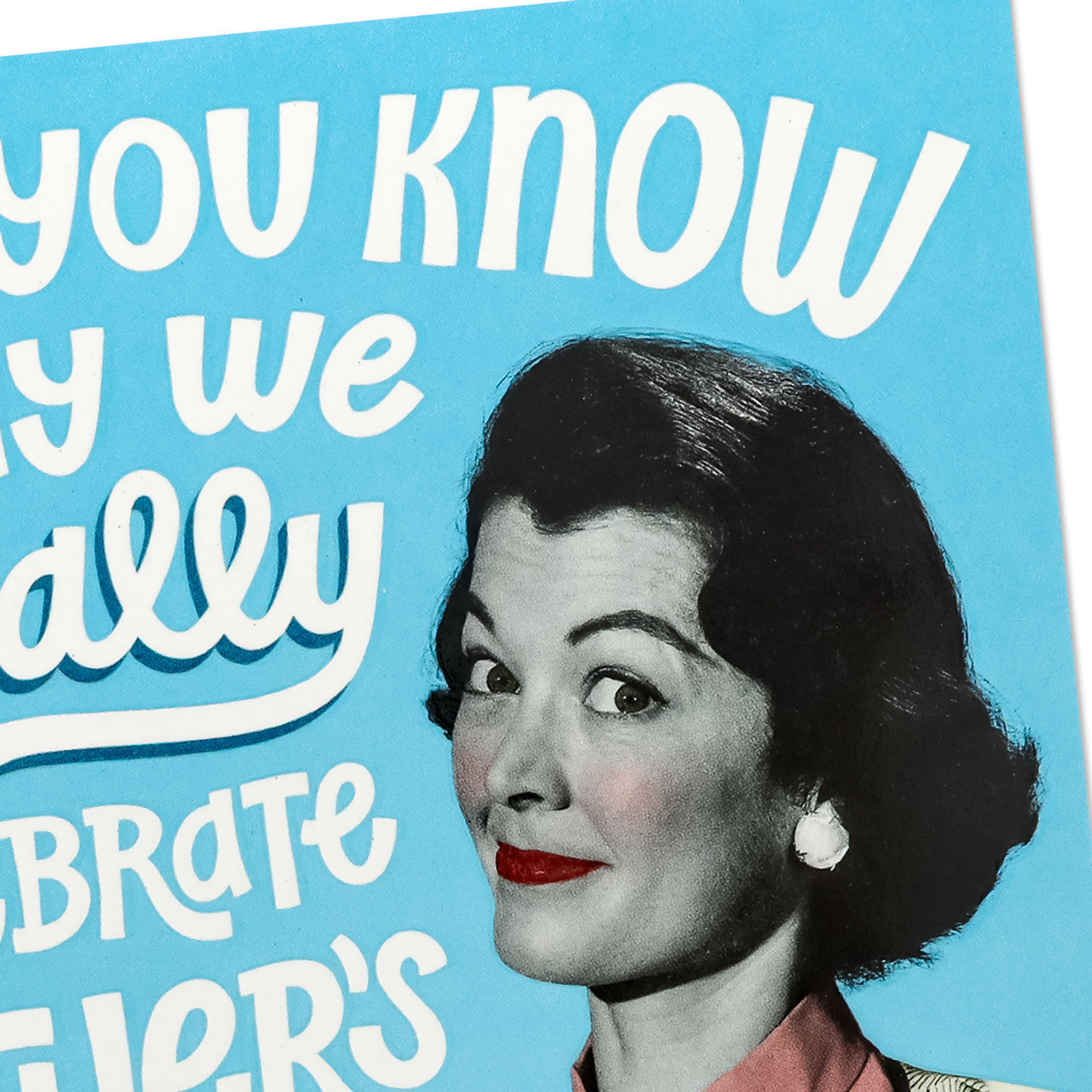 Retro Housewife Adult Father's Day Card Card Front Detail image number 4