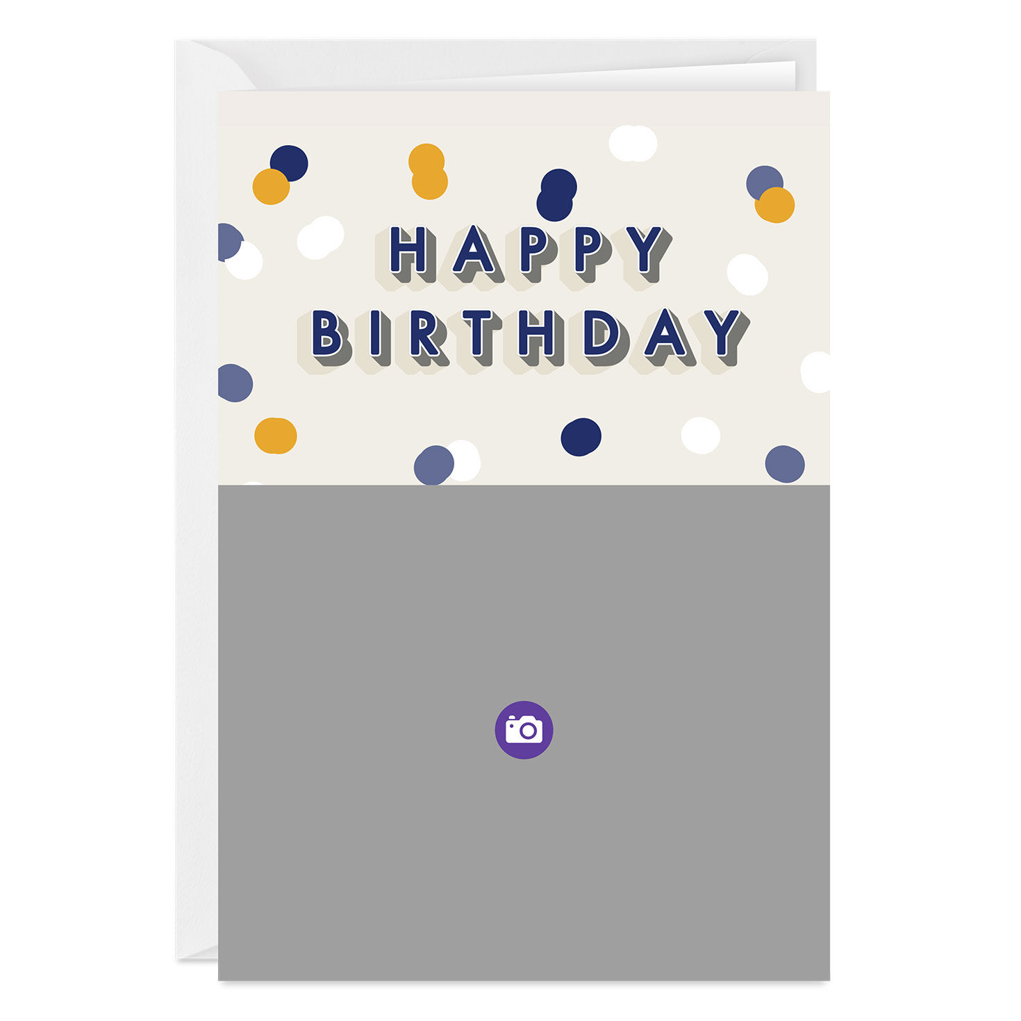Personalized Confetti Birthday Photo Card  image number 3