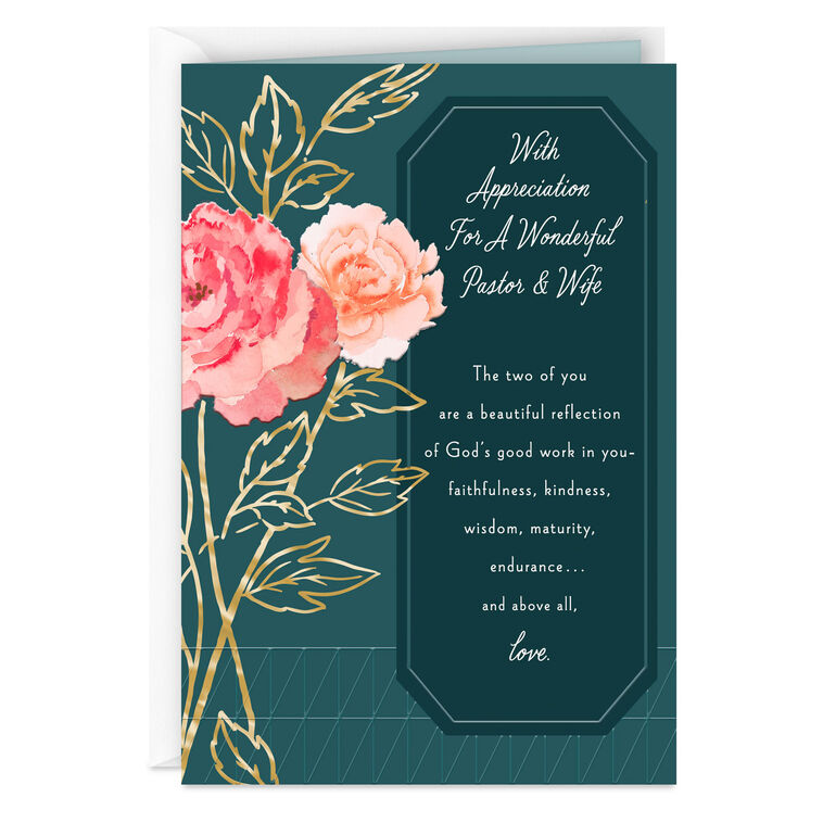 Thanking God for You Religious Thank You Card for Pastor and Wife