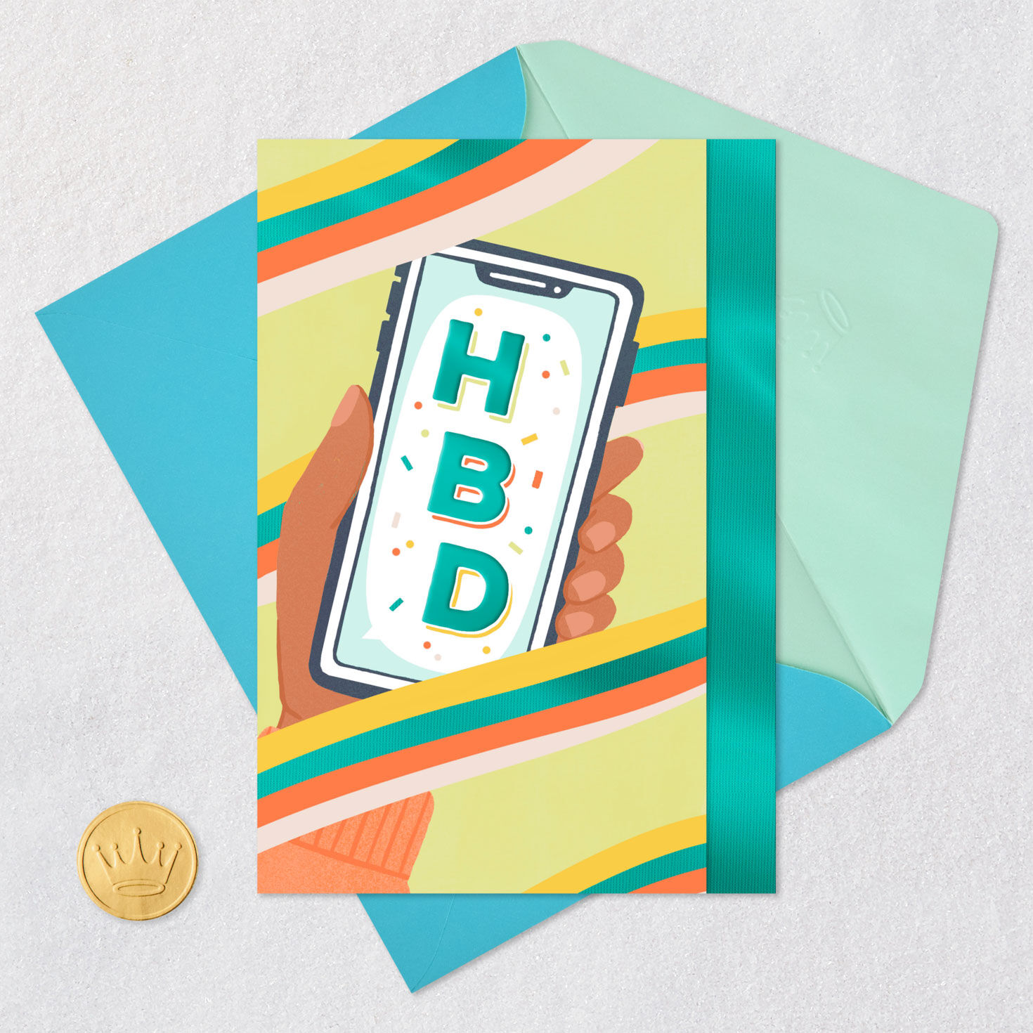 Folded Paper Text Birthday Card, , large image number 5
