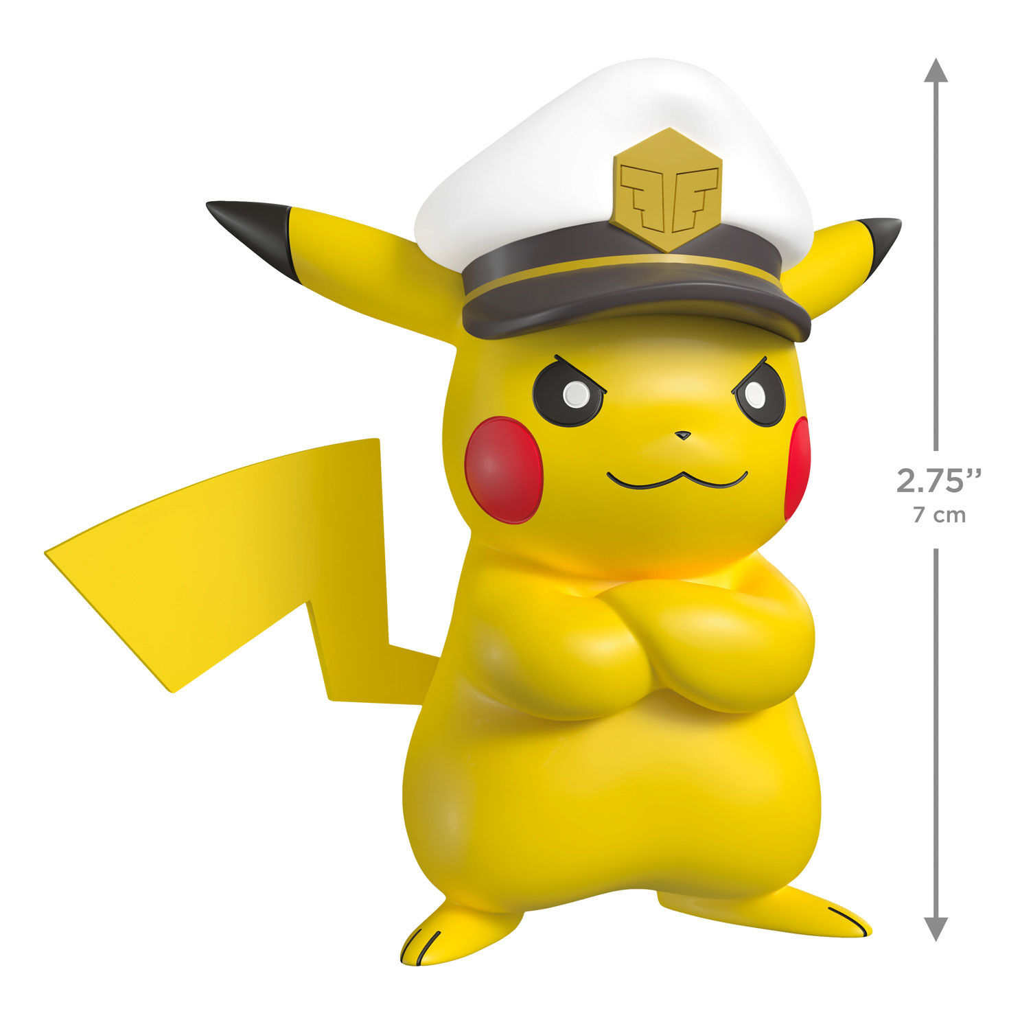 Pok&eacute;mon Pikachu in Captain Hat Keepsake Ornament measurement image number 3