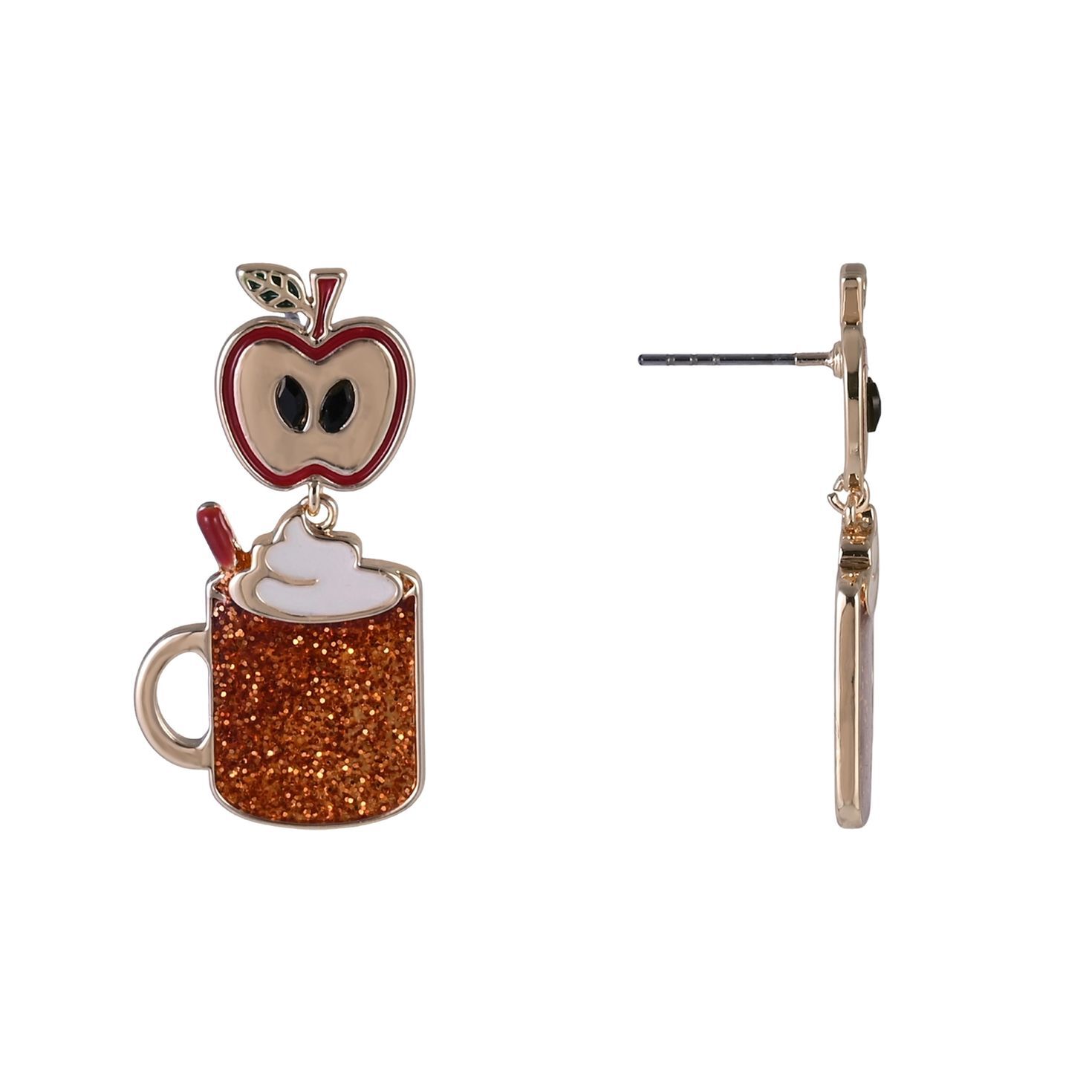 Apple Cider Mug Earrings front and side image number 2