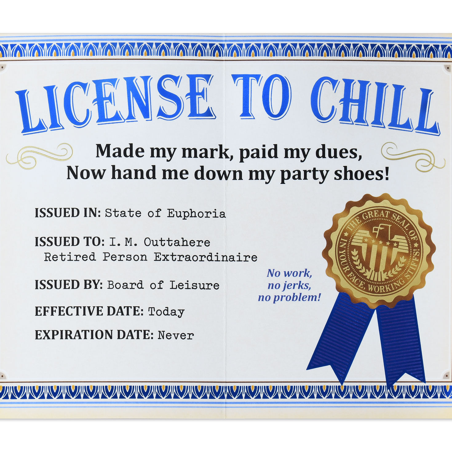 Funny Certificate Retirement Card attachment image number 3