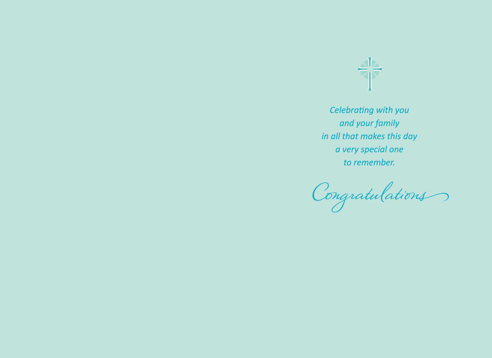 Floral Cross Confirmation Card