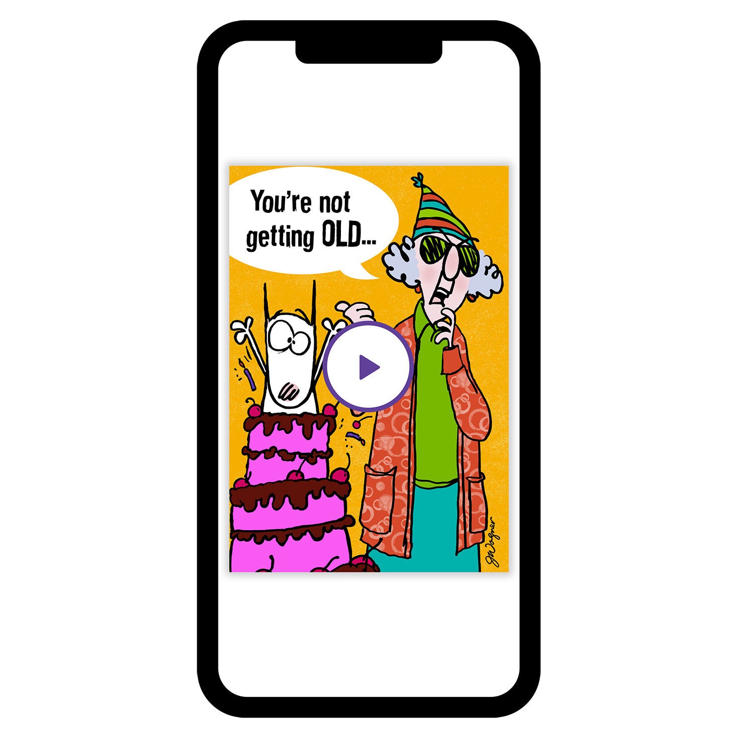 Maxine™ Not Getting Older Funny Custom Birthday eCard
