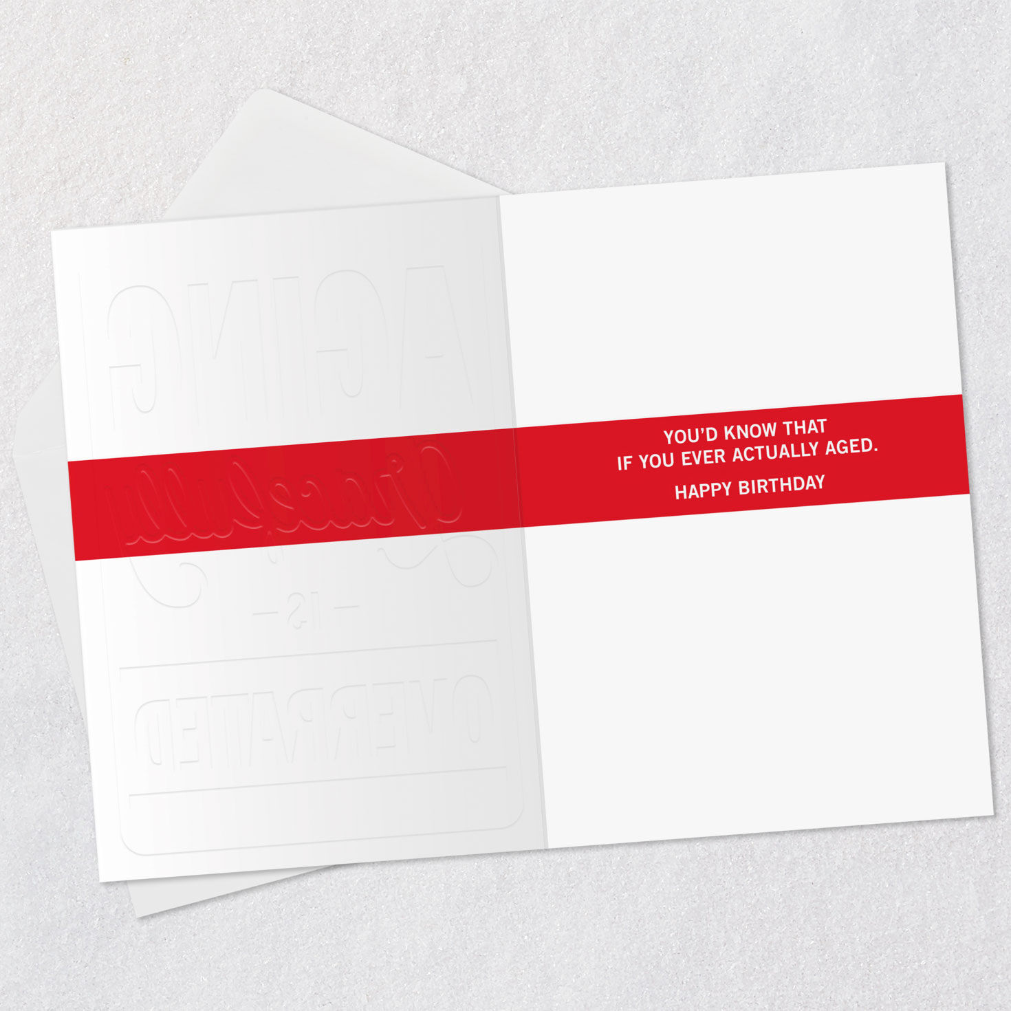 Black and Red Aging Birthday Card  image number 3