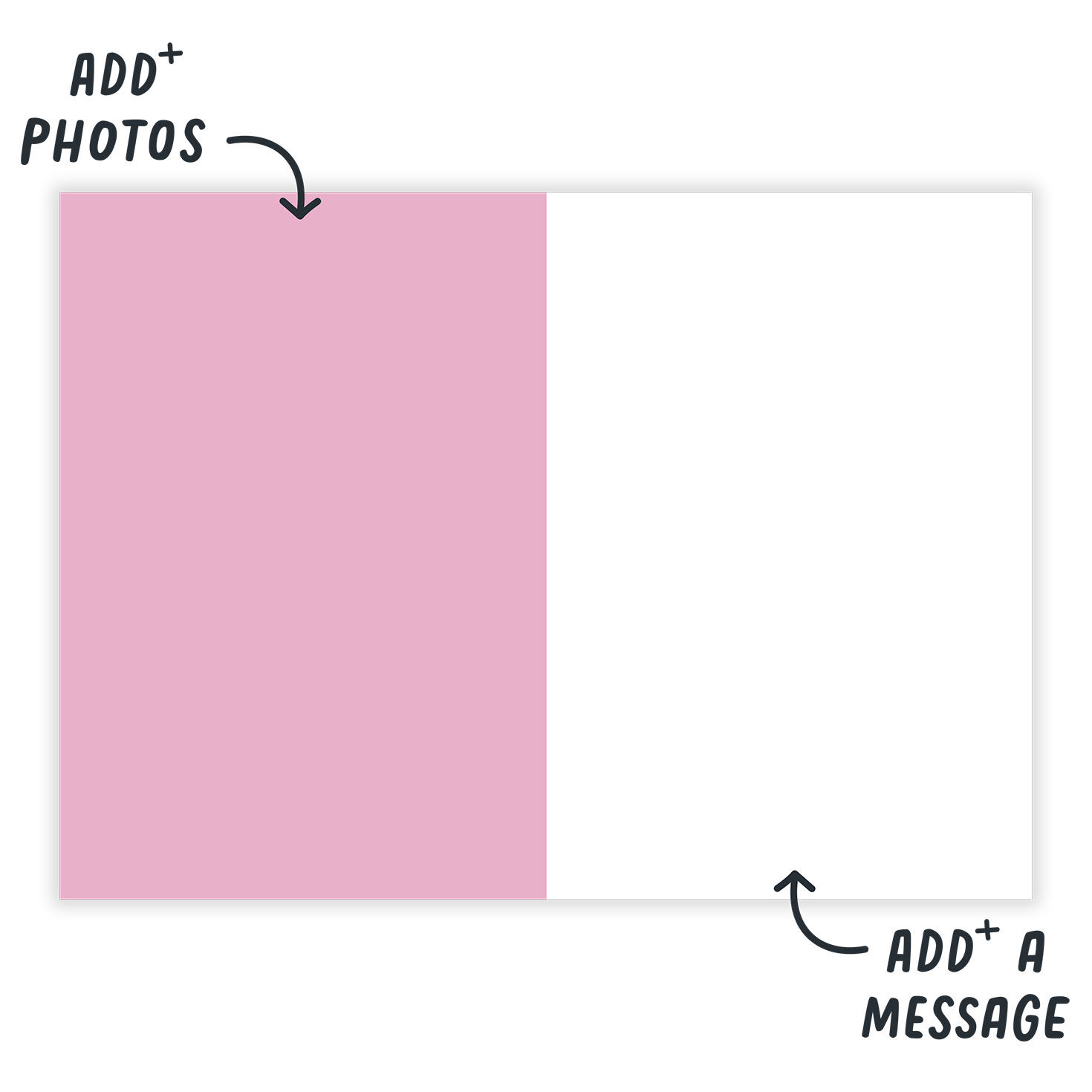 Beach Scene Polaroid Photo Personalized Card Open Card indicating personalization image number 3