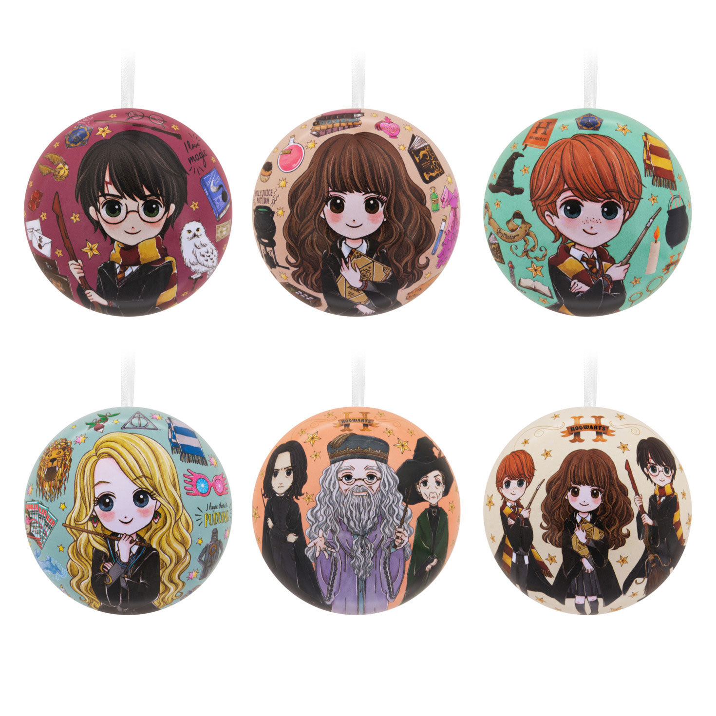 Harry Potter™ Tin Ball Hallmark Ornaments, Set of 12
