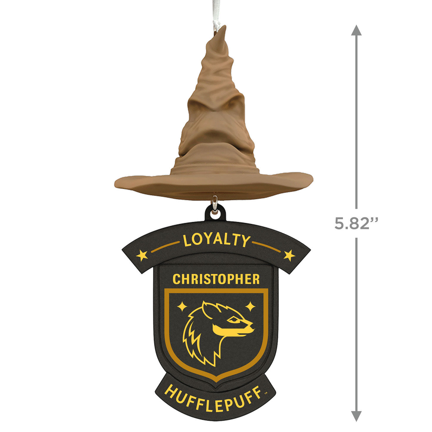 Harry Potter&trade; Sorting Hat House Trait Personalized Text Ornament, Hufflepuff&trade;, , large image number 3
