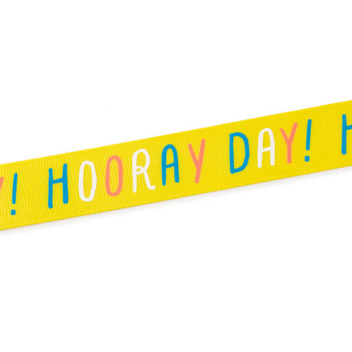 Hooray Day 0.8" Grosgrain Ribbon, 12.9', 