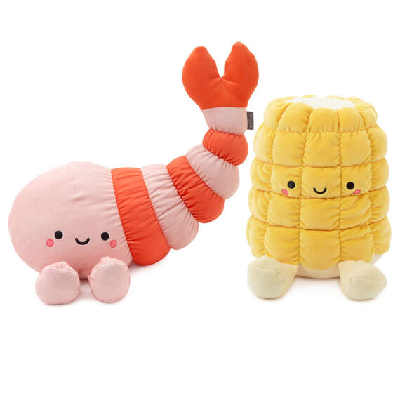 Large Better Together Jumbo Shrimp and Corn Magnetic Plush Pair, 17", , large image number 2