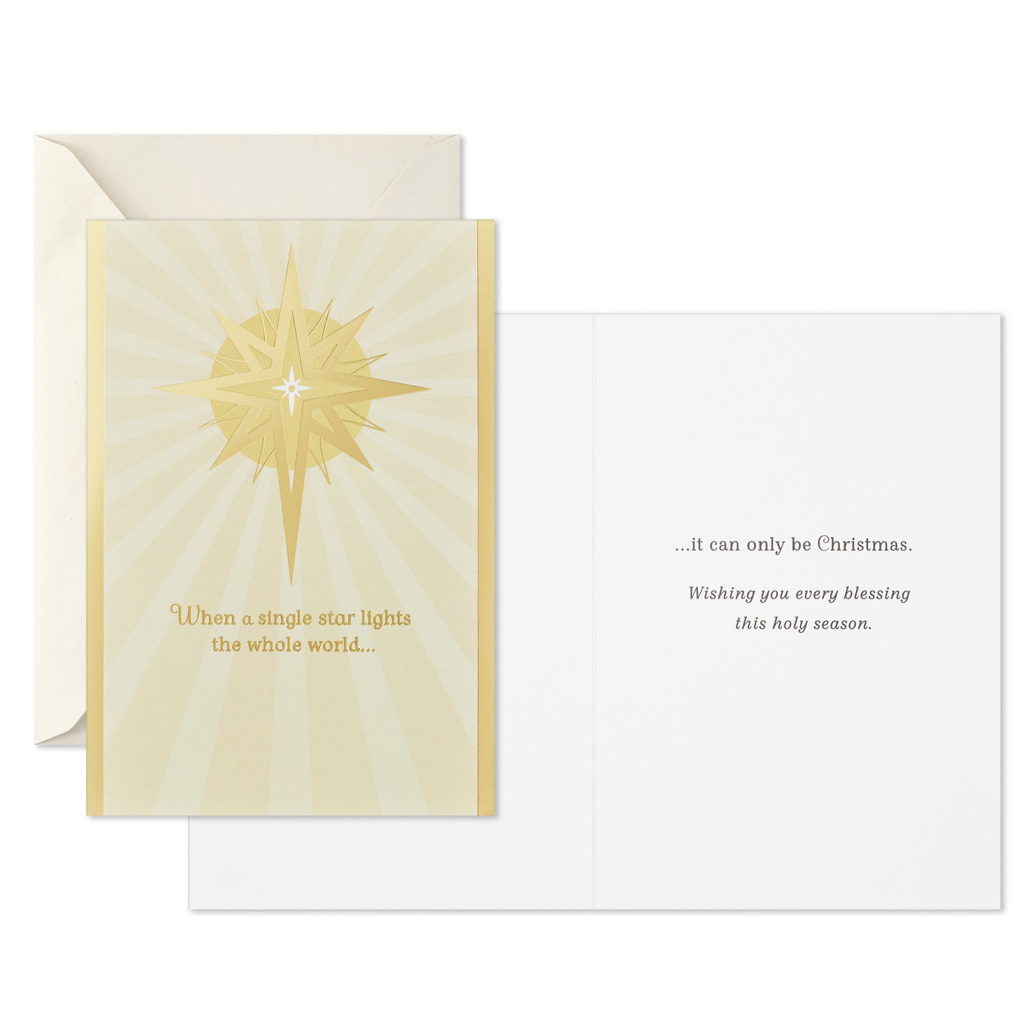 Gold Foil Star Boxed Christmas Cards, Pack of 40, , large image number 3