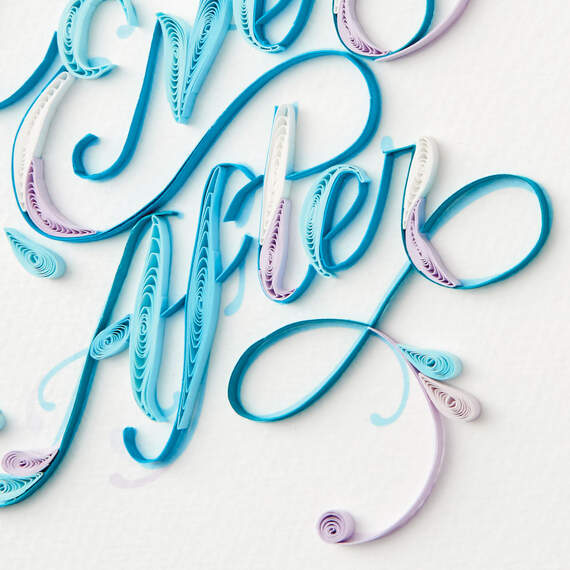 Happily Ever After Quilled Paper Handmade Wedding Card, , large image number 4
