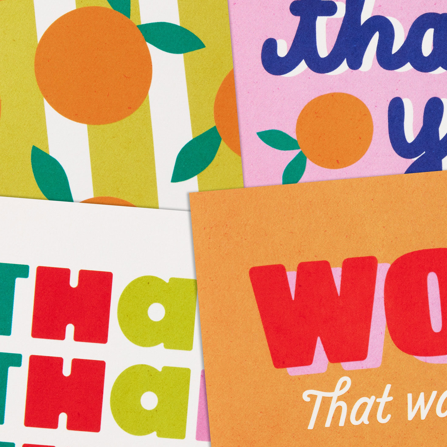 Orange and Pink Modern Thank You Note Cards in Box Cover Detail image number 5