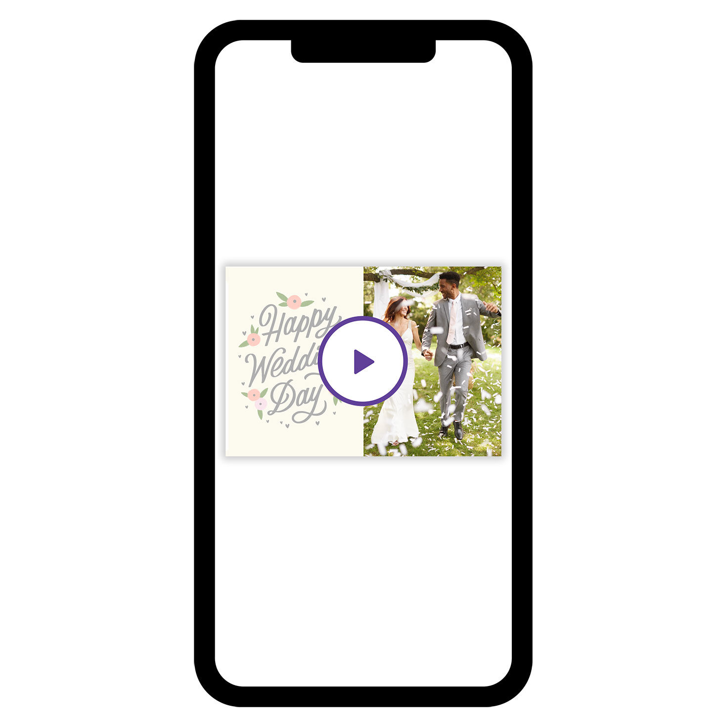 Floral Happy Day Wedding eCard