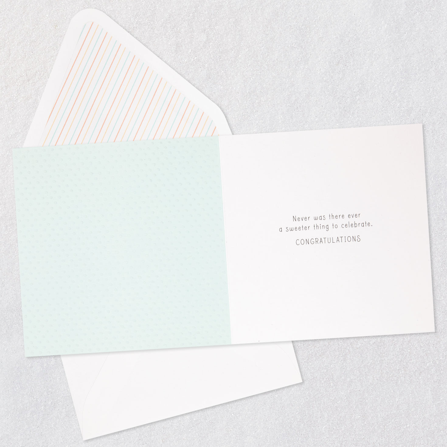 Pooh and Piglet with Balloons Baby Shower Card Open card with envelope image number 3