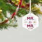 Mr. & Mr. Personalized Christmas Ornament hanging on tree image number 2