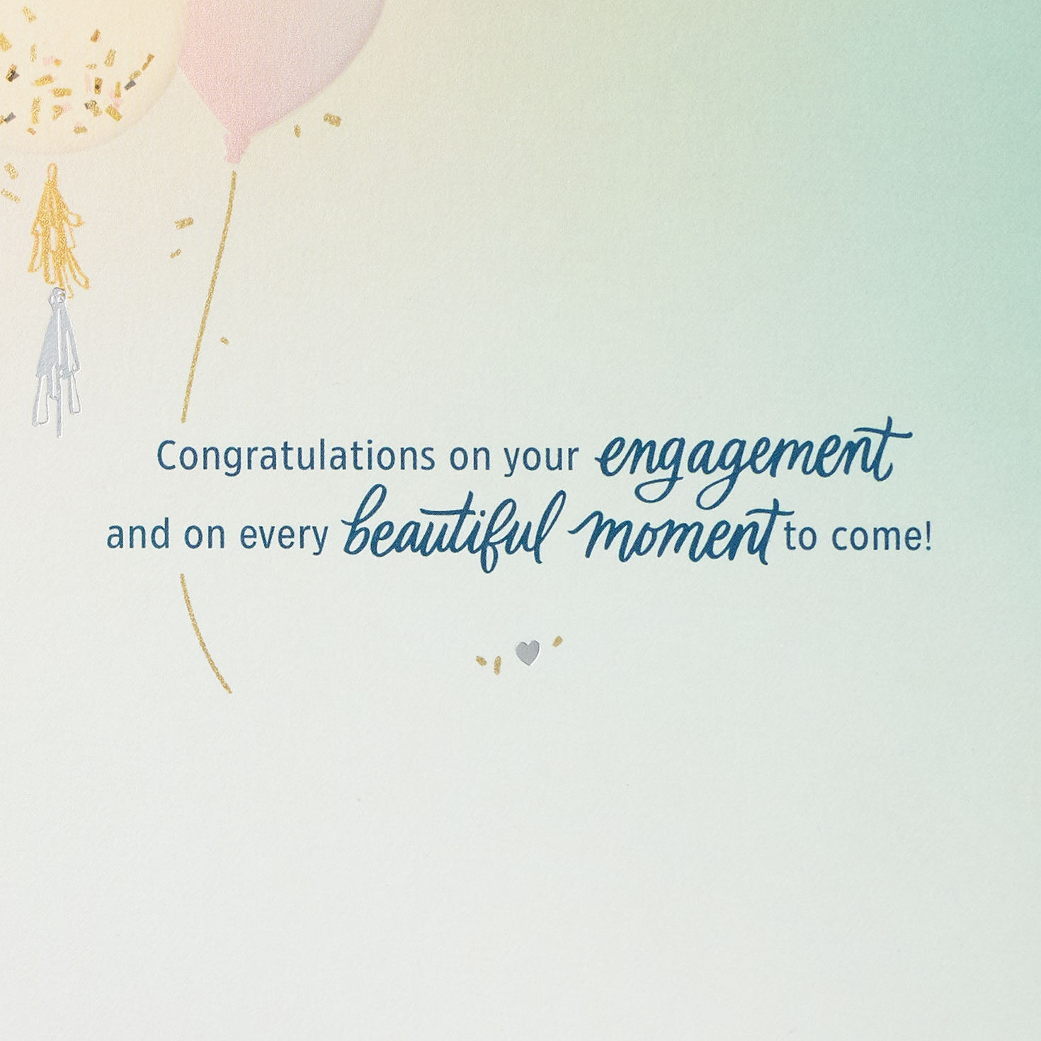Heart Balloons Engagement Congratulations Card Sentiment image number 4