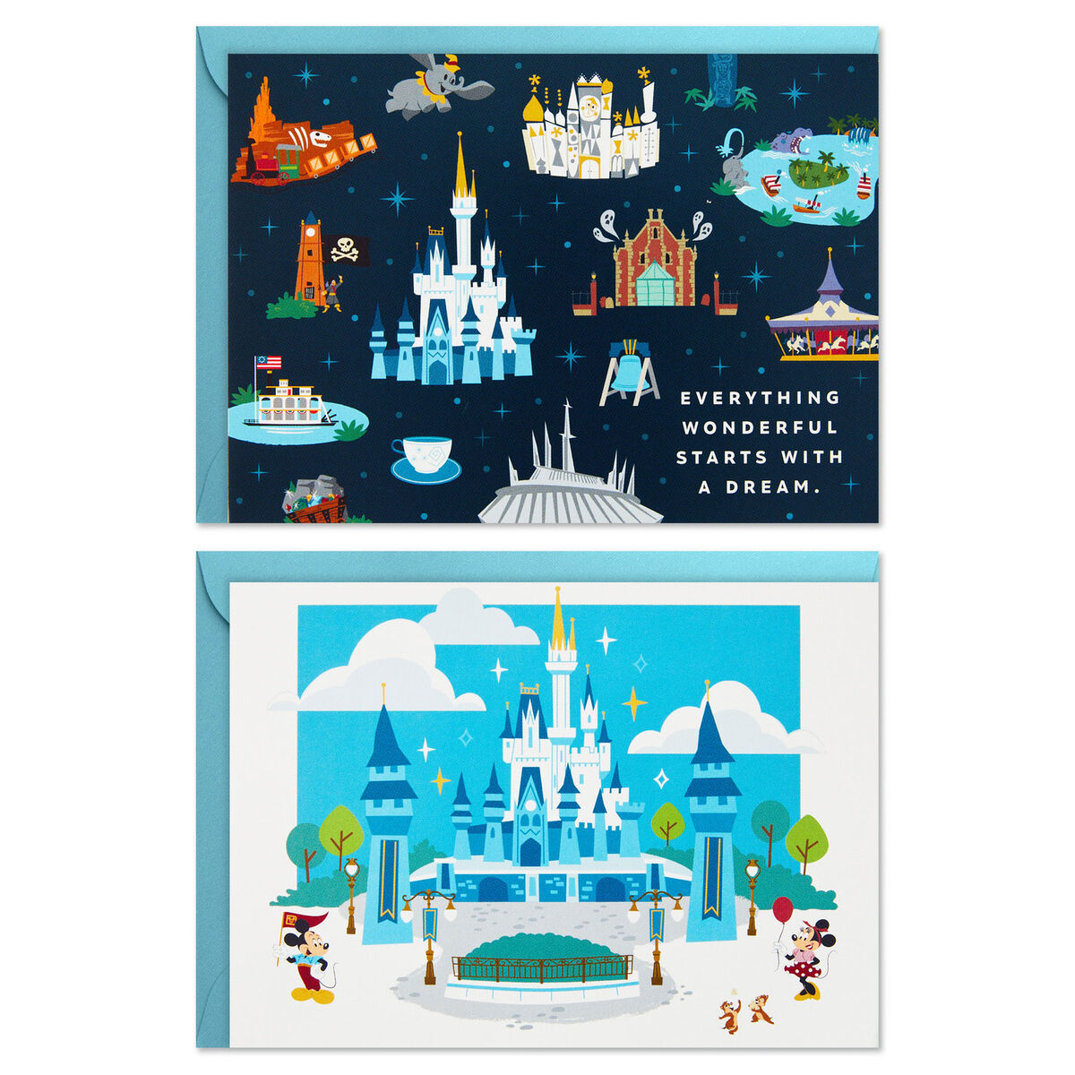 Walt Disney World 50th Anniversary Boxed Blank Note Cards, Pack of 24