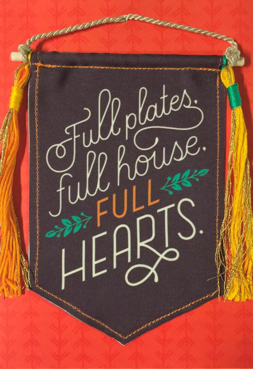 Full Hearts Banner Thanksgiving Card