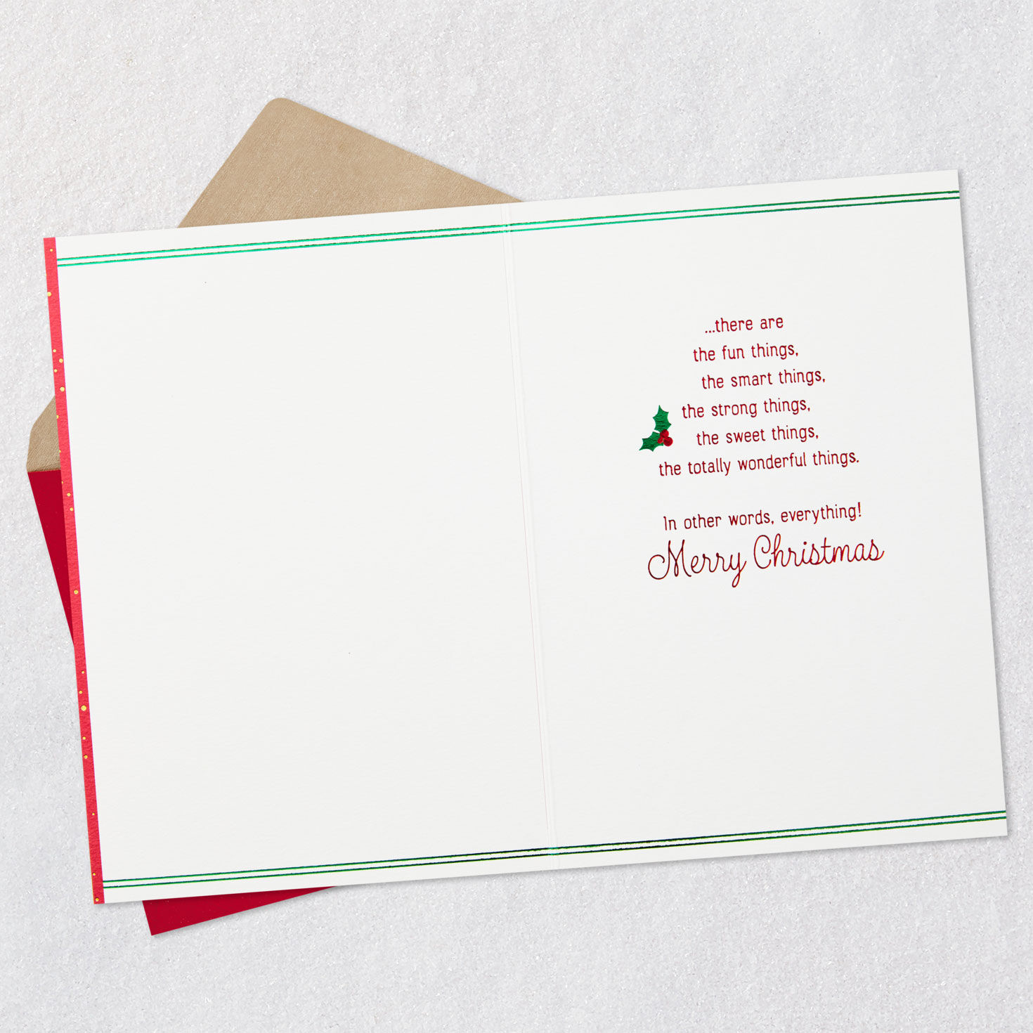 Disney Minnie Mouse With Gifts Daughter Christmas Card Open card with envelope image number 3