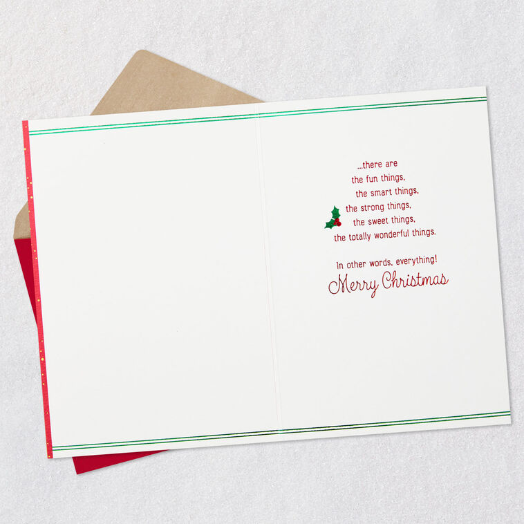 Disney Minnie Mouse With Gifts Daughter Christmas Card Open card with envelope image number 3