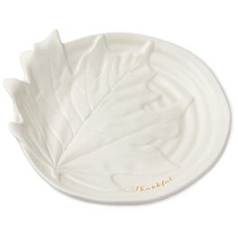 Thankful Leaf Ceramic Appetizer Plate, 7", Thankful Leaf Ceramic Appetizer Plate, 7", , large