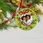Whimsical Holiday Wreath Ceramic Personalized Photo Ornament, , large image number 3