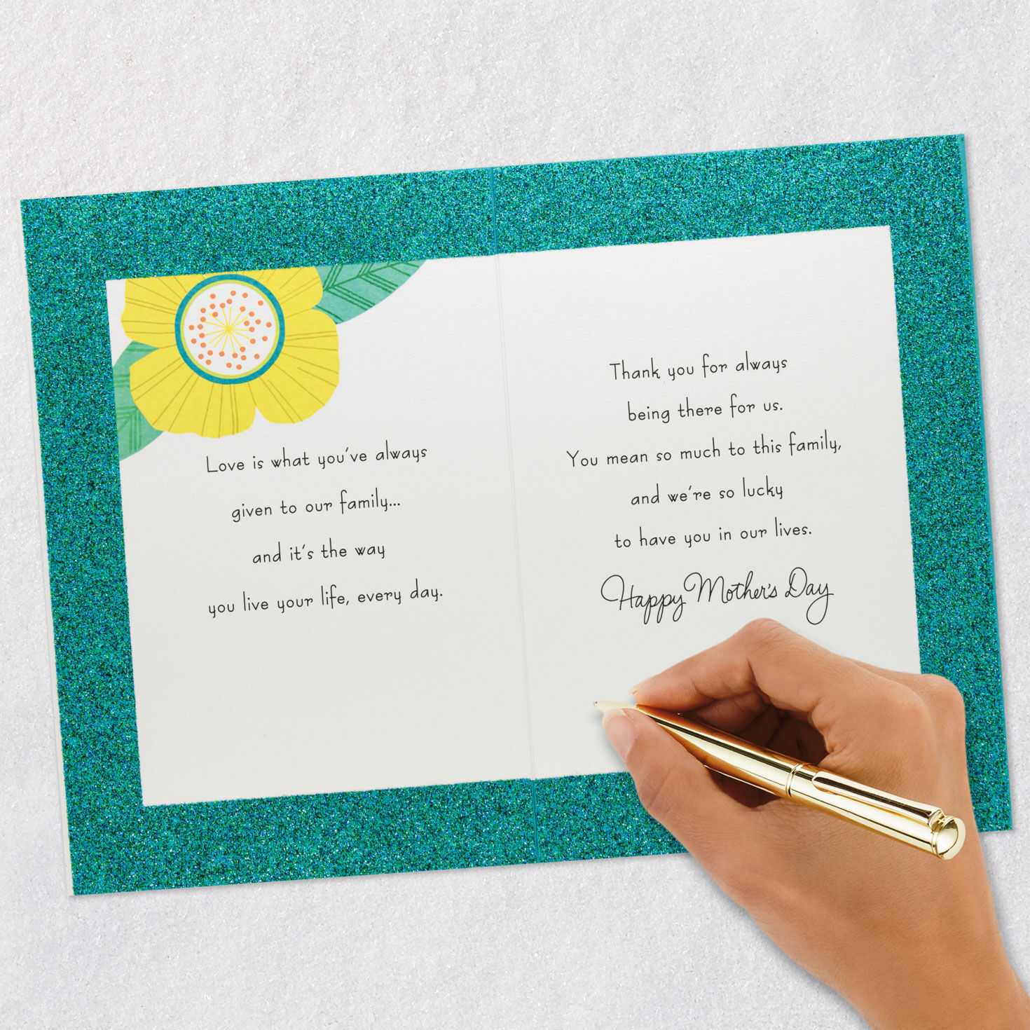 Yellow and Orange Flowers Mother's Day Card for Nana Signing card image number 7