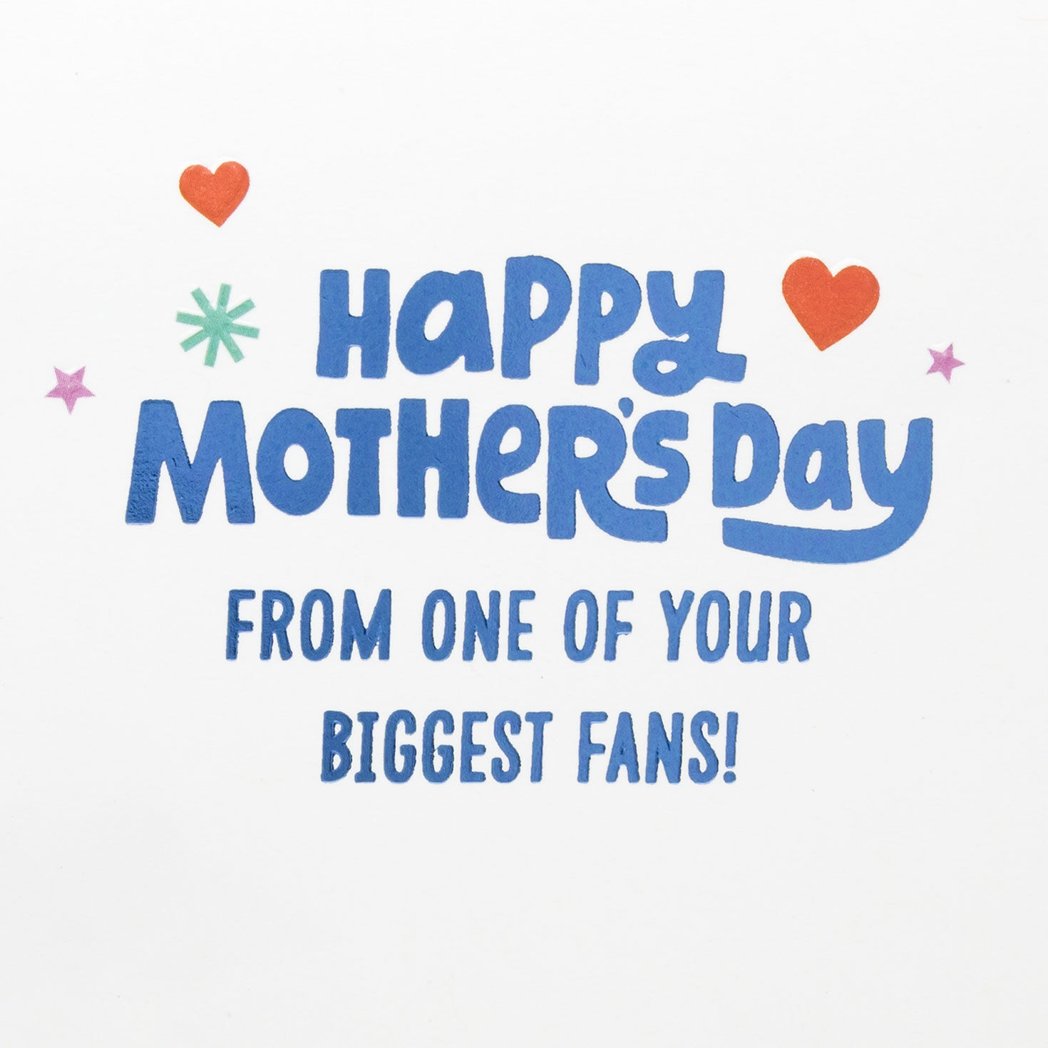 Lettering and Hearts Mom Mother's Day Card From Kids Sentiment image number 3