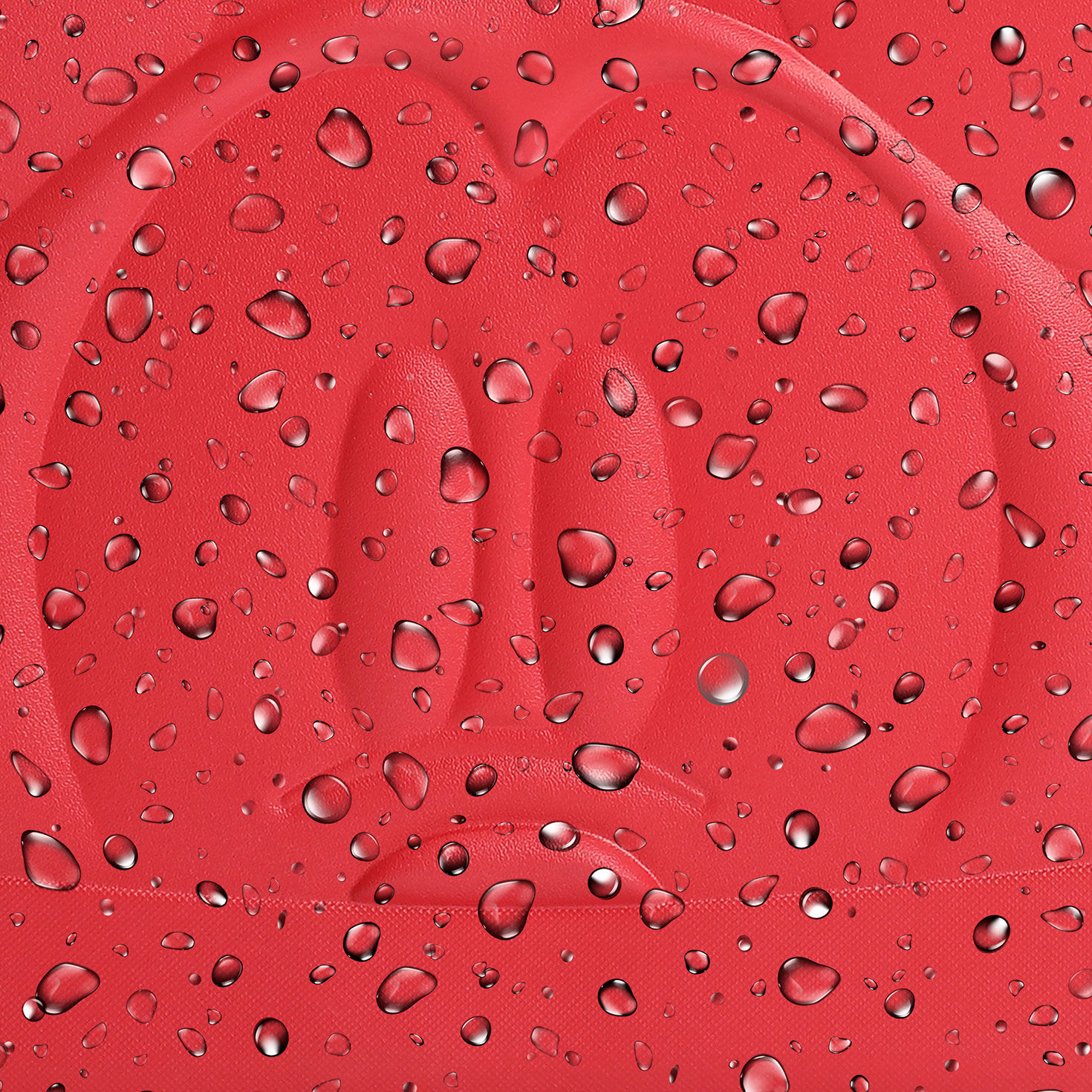 Mickey Mouse Face Red Plastic Tote Bag closeup view image number 4